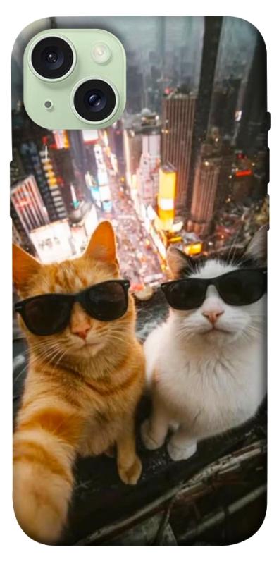 Чехол itsPrint Cool cats city для Apple iPhone 15 Plus (6.7"), животные, купить оптом с доставкой