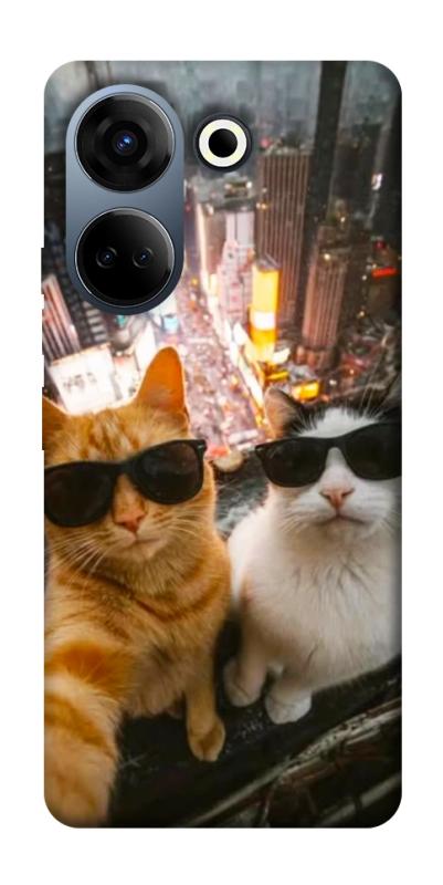 Чехол itsPrint Cool cats city для TECNO Camon 20 Pro (CK7n), животные, купить оптом с доставкой
