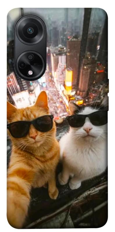 Чохол itsPrint Cool cats city для Oppo A58 4G, котики, купити оптом з доставкою