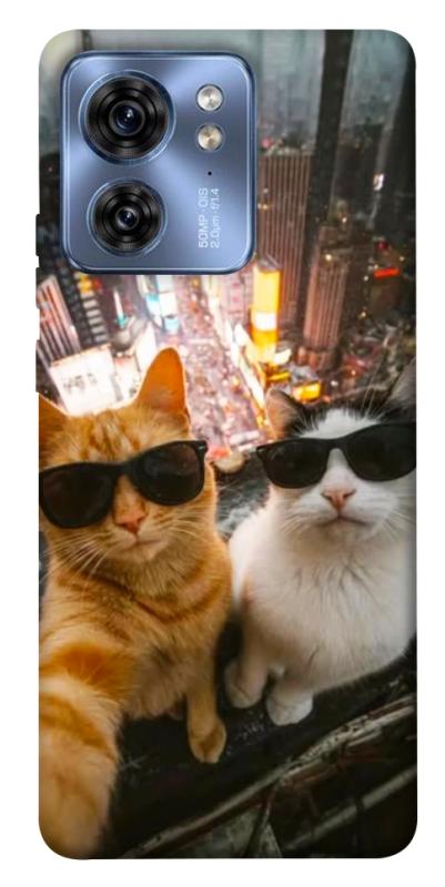 Чохол itsPrint Cool cats city для Motorola Edge 40, котики, купити оптом з доставкою