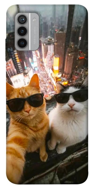Чехол itsPrint Cool cats city для Nokia G42, животные, купить оптом с доставкой