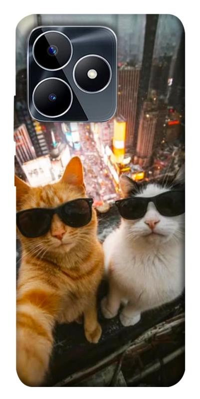 Чехол itsPrint Cool cats city для Realme C53, животные, купить оптом с доставкой