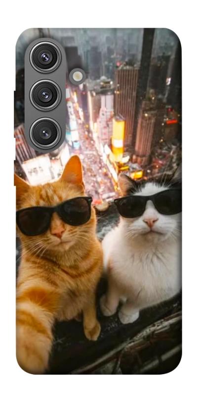 Чехол itsPrint Cool cats city для Samsung Galaxy S24+, котики, купить оптом с доставкой