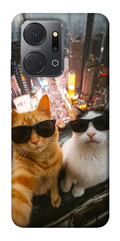 Чехол itsPrint Cool cats city для Huawei Honor X7a, животные, купить оптом с доставкой