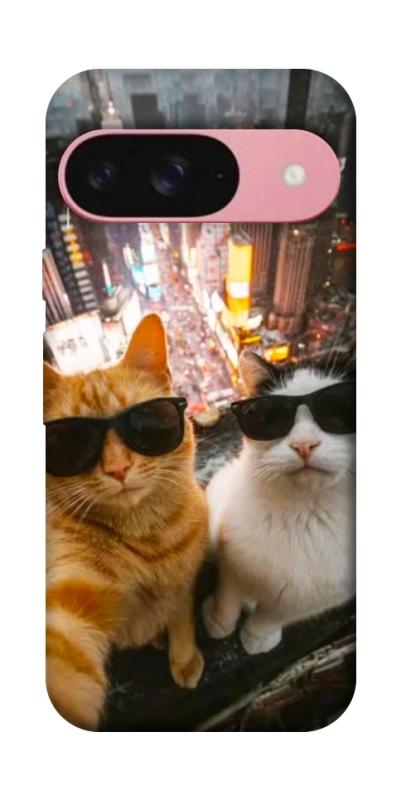 Чехол itsPrint Cool cats city для Google Pixel 9, котики, купить оптом с доставкой