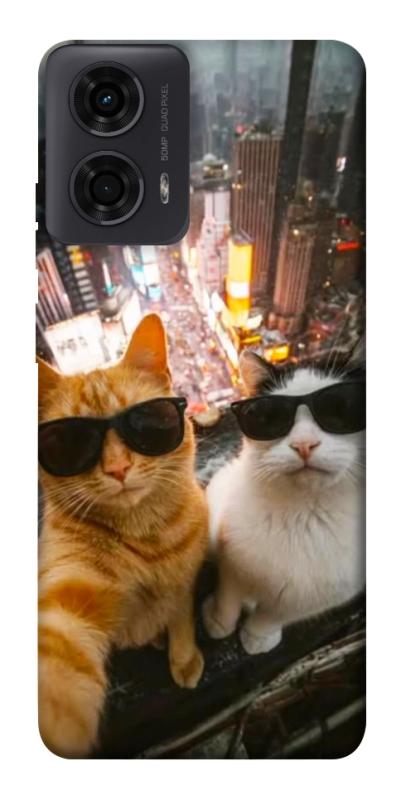 Чохол itsPrint Cool cats city для Motorola Moto G24, котики, купити оптом з доставкою