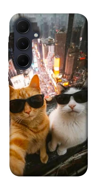 Чехол itsPrint Cool cats city для Samsung Galaxy A55, животные, купить оптом с доставкой