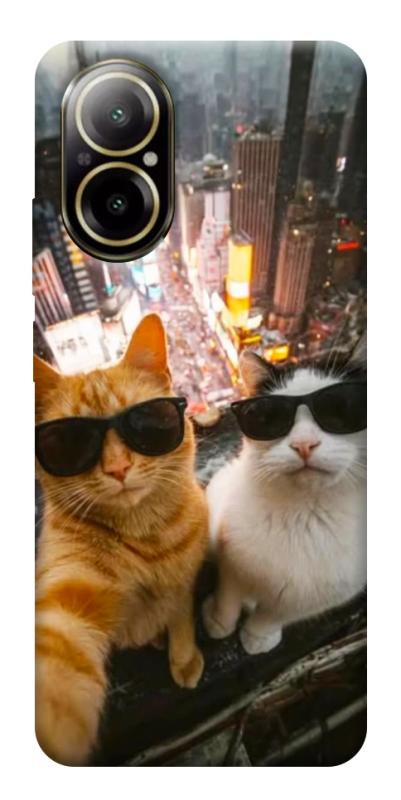 Чехол itsPrint Cool cats city для Realme C67 4G, котики, купить оптом с доставкой