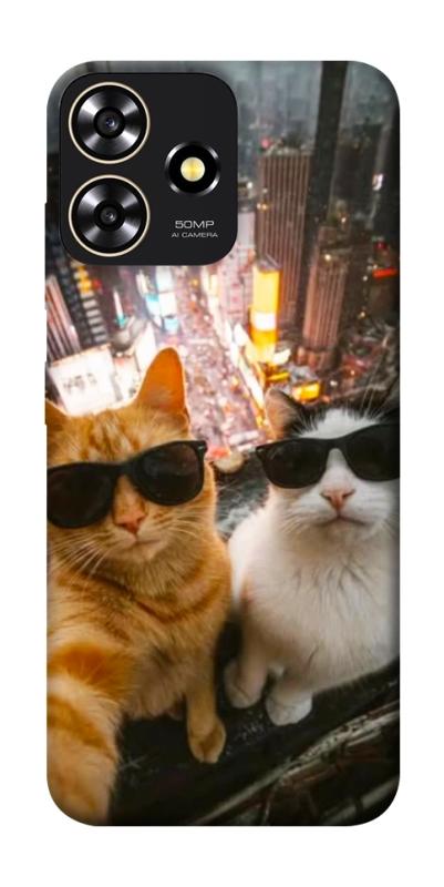 Чехол itsPrint Cool cats city для ZTE Blade A73 4G, котики, купить оптом с доставкой