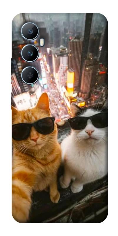 Чехол itsPrint Cool cats city для Realme C65 4G, котики, купить оптом с доставкой