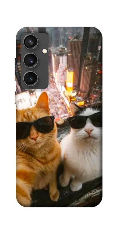 Чехол itsPrint Cool cats city для Samsung Galaxy S24 FE, животные, купить оптом с доставкой