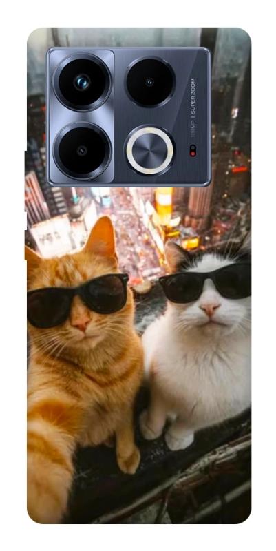 Чохол itsPrint Cool cats city для Infinix Note 40 4G, котики, купити оптом з доставкою