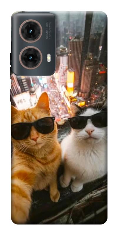 Чохол itsPrint Cool cats city для Motorola Moto G85, котики, купити оптом з доставкою