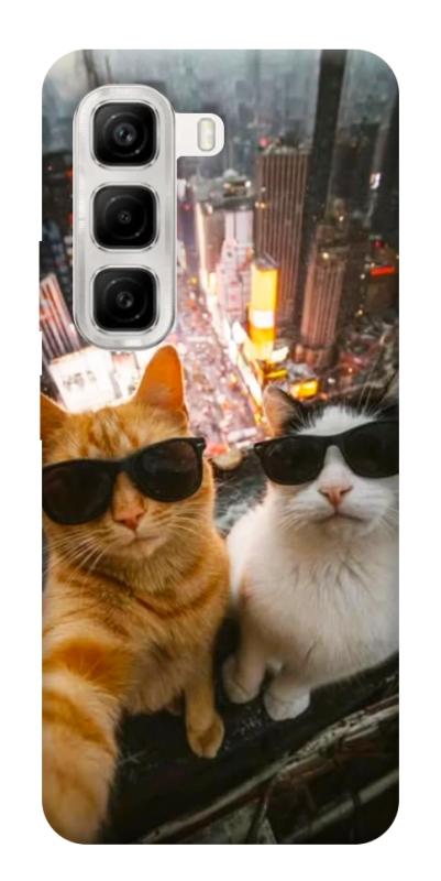 Чохол itsPrint Cool cats city для Infinix Hot 50 4G, котики, купити оптом з доставкою