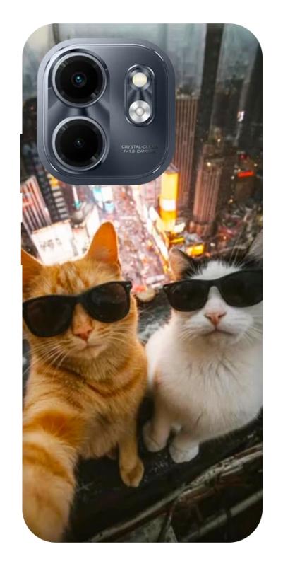 Чехол itsPrint Cool cats city для Infinix Smart 9 4G / Hot 50i, котики, купить оптом с доставкой