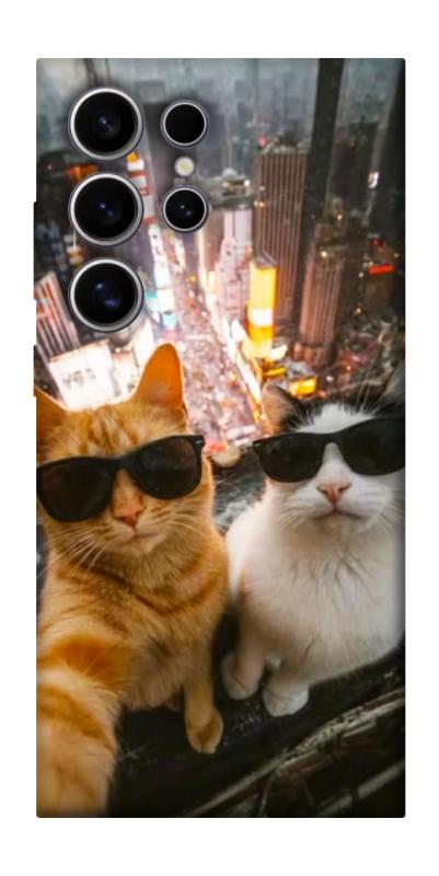 Чехол itsPrint Cool cats city для Samsung Galaxy S25 Ultra, котики, купить оптом с доставкой
