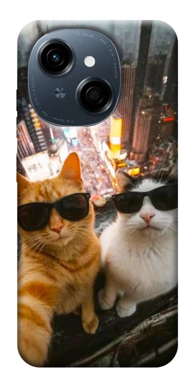 Чехол itsPrint Cool cats city для TECNO Spark Go 1, котики, купить оптом с доставкой