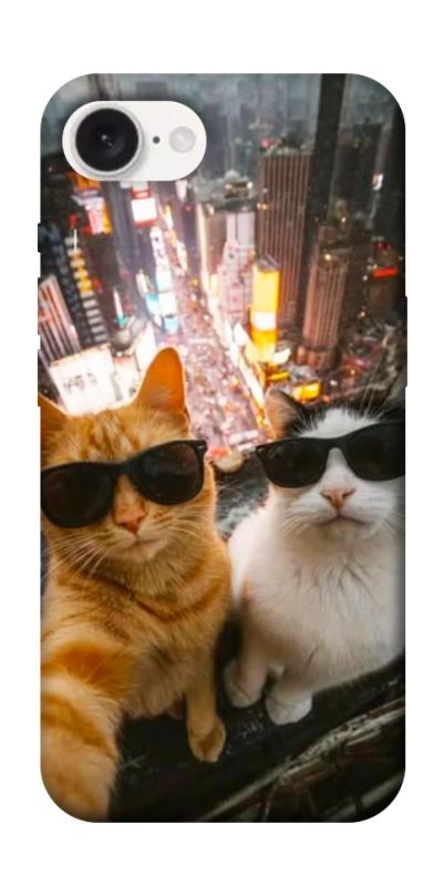 Чехол itsPrint Cool cats city для Apple iPhone 16e (6.1"), животные, купить оптом с доставкой