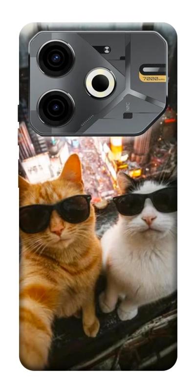 Чехол itsPrint Cool cats city для TECNO Pova 6 Neo (LI6), котики, купить оптом с доставкой