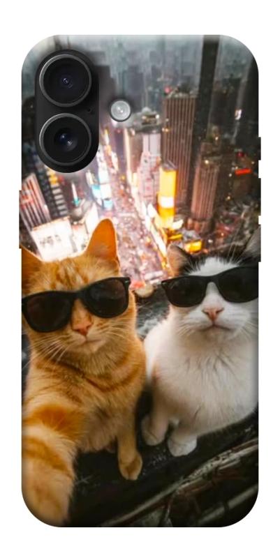 Чехол itsPrint Cool cats city для Apple iPhone 17 (6.3"), животные, купить оптом с доставкой