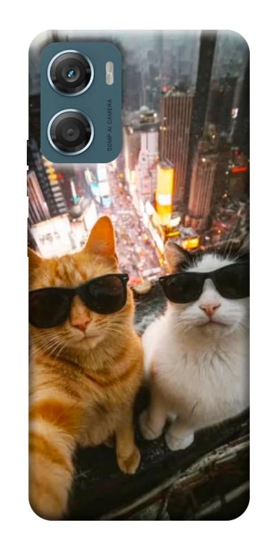 Чехол itsPrint Cool cats city для Motorola Moto G06, котики, купить оптом с доставкой