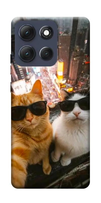 Чехол itsPrint Cool cats city для Motorola Moto G86 Power, животные, купить оптом с доставкой