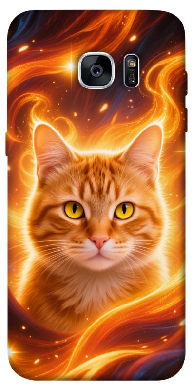 Чехол itsPrint Fire cat для Samsung G935F Galaxy S7 Edge, котики, купить оптом с доставкой