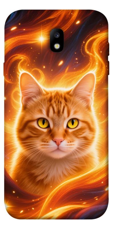 Чохол itsPrint Fire cat для Samsung J730 Galaxy J7 (2017), тварини, купити оптом з доставкою