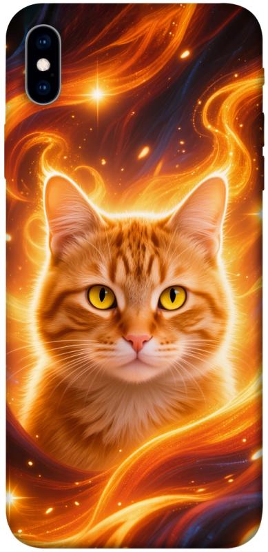 Чехол itsPrint Fire cat для Apple iPhone XS Max (6.5"), животные, купить оптом с доставкой
