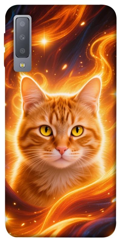 Чохол itsPrint Fire cat для Samsung A750 Galaxy A7 (2018), котики, купити оптом з доставкою