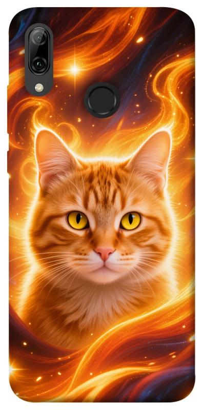 Чехол itsPrint Fire cat для Huawei P Smart (2019), животные, купить оптом с доставкой