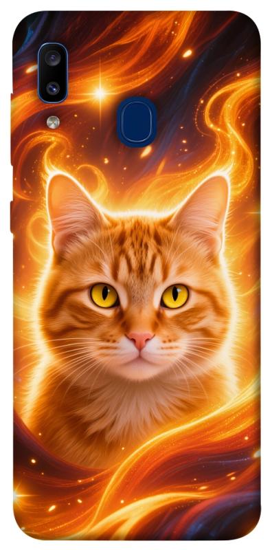 Чехол itsPrint Fire cat для Samsung Galaxy A20 / A30, животные, купить оптом с доставкой