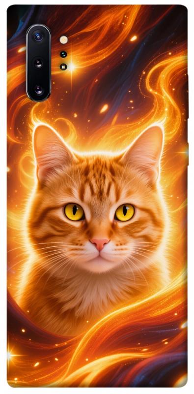 Чохол itsPrint Fire cat для Samsung Galaxy Note 10 Plus, тварини, купити оптом з доставкою