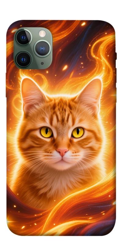 Чехол itsPrint Fire cat для Apple iPhone 11 Pro (5.8"), животные, купить оптом с доставкой