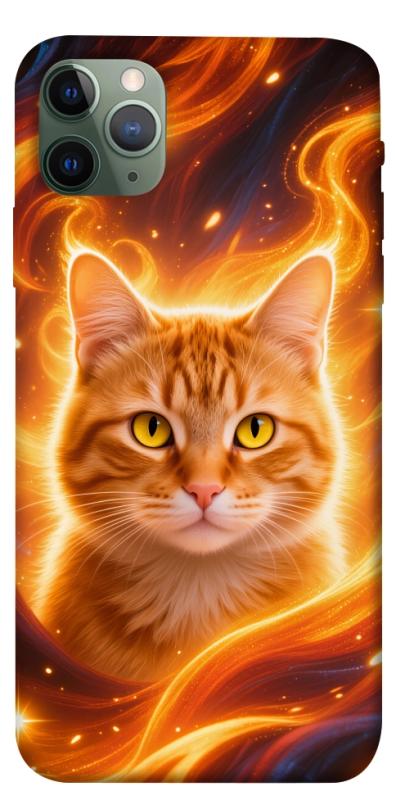 Чехол itsPrint Fire cat для Apple iPhone 11 Pro Max (6.5"), животные, купить оптом с доставкой