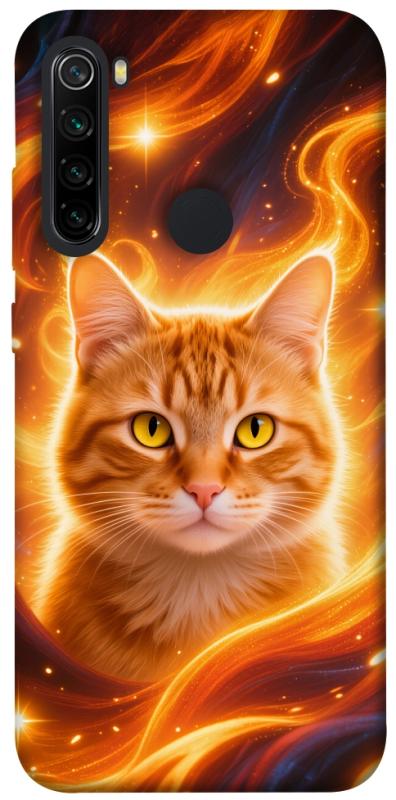 Чохол itsPrint Fire cat для Xiaomi Redmi Note 8, тварини, купити оптом з доставкою