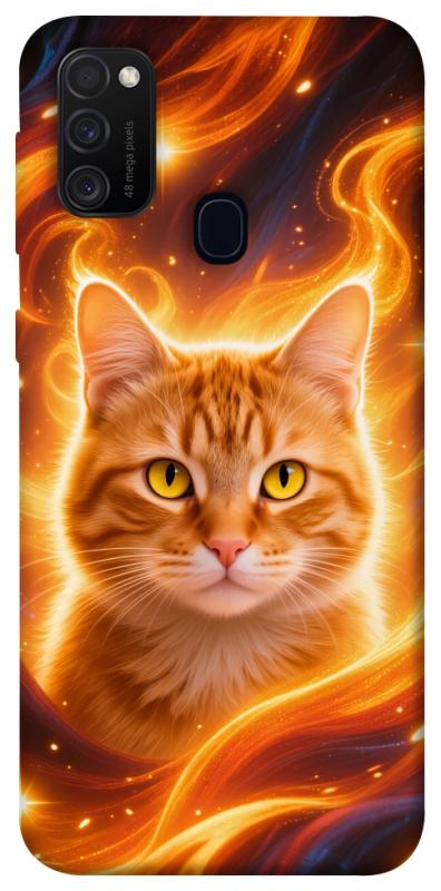 Чехол itsPrint Fire cat для Samsung Galaxy M30s / M21, котики, купить оптом с доставкой