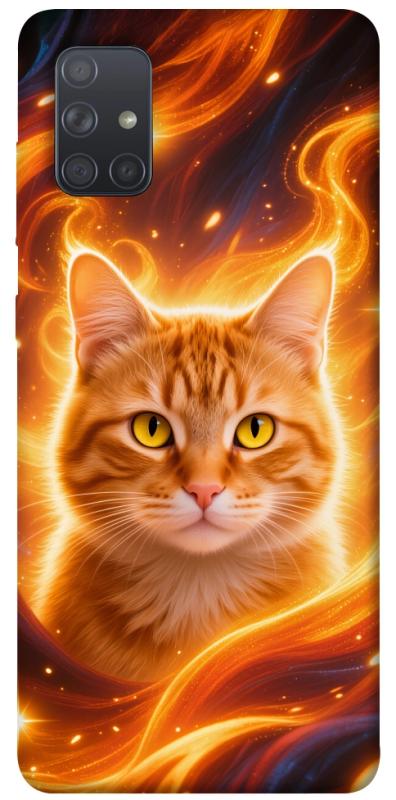 Чехол itsPrint Fire cat для Samsung Galaxy A71, котики, купить оптом с доставкой