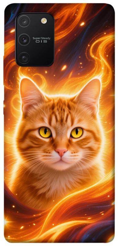 Чехол itsPrint Fire cat для Samsung Galaxy S10 Lite, животные, купить оптом с доставкой