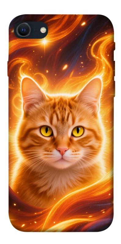 Чехол itsPrint Fire cat для Apple iPhone SE (2020), животные, купить оптом с доставкой
