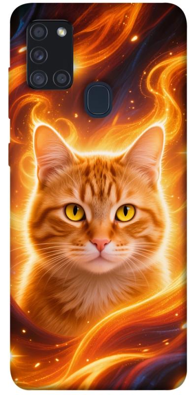 Чехол itsPrint Fire cat для Samsung Galaxy A21s, котики, купить оптом с доставкой