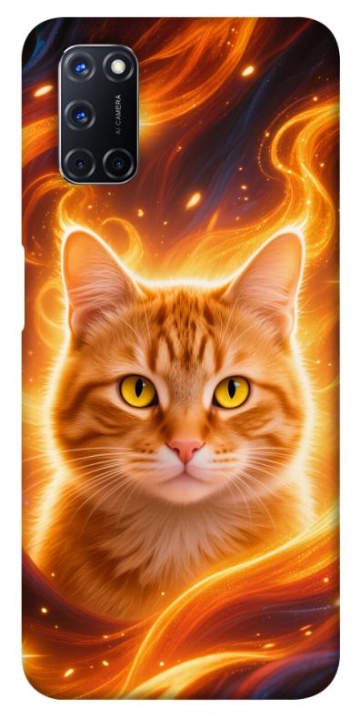 Чехол itsPrint Fire cat для Oppo A52 / A72 / A92, котики, купить оптом с доставкой