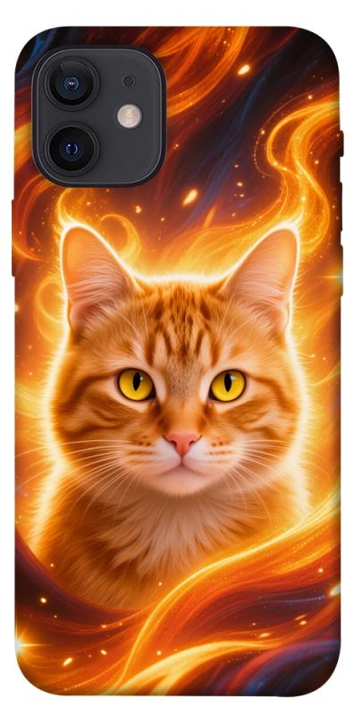 Чехол itsPrint Fire cat для Apple iPhone 12 Pro (6.1"), животные, купить оптом с доставкой