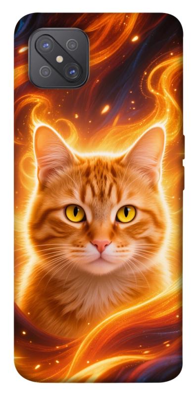 Чехол itsPrint Fire cat для Oppo A92s, животные, купить оптом с доставкой