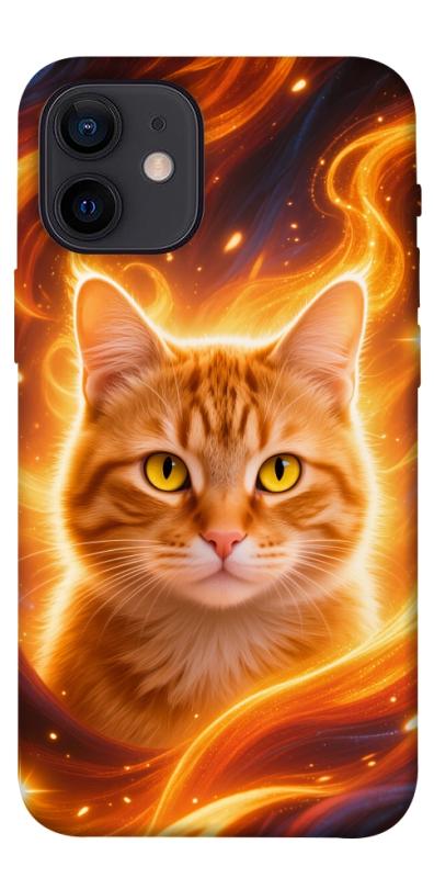 Чохол itsPrint Fire cat для Apple iPhone 12 mini (5.4"), тварини, купити оптом з доставкою