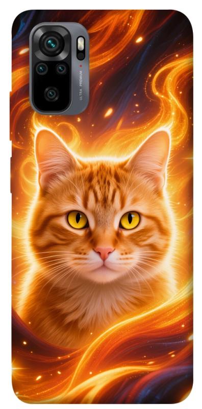 Чехол itsPrint Fire cat для Xiaomi Redmi Note 10 / Note 10s, животные, купить оптом с доставкой