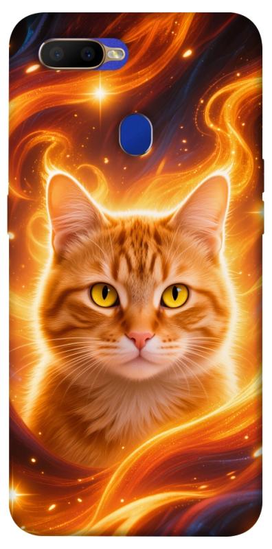 Чехол itsPrint Fire cat для Oppo A5s / Oppo A12, животные, купить оптом с доставкой