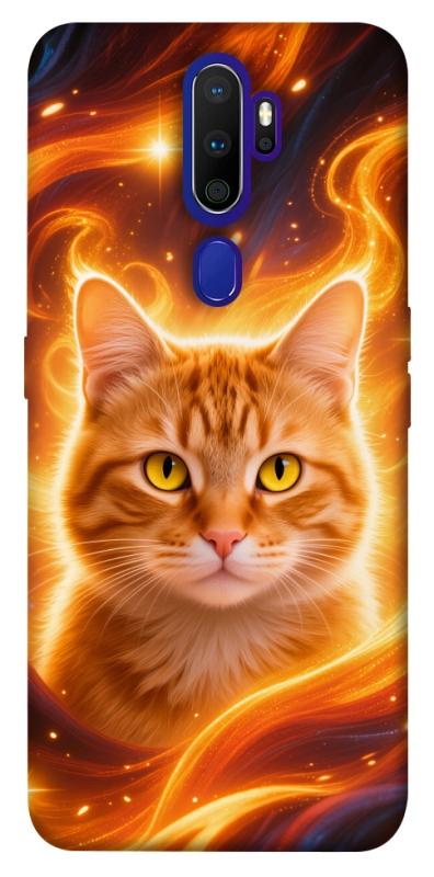 Чехол itsPrint Fire cat для Oppo A5 (2020) / Oppo A9 (2020), котики, купить оптом с доставкой