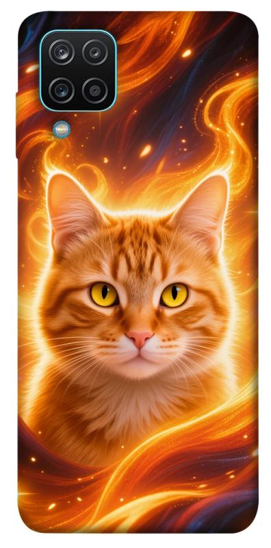 Чехол itsPrint Fire cat для Samsung Galaxy A12, животные, купить оптом с доставкой