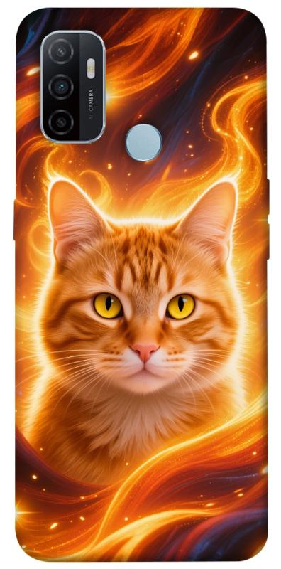 Чохол itsPrint Fire cat для Oppo A53 / A32 / A33, тварини, купити оптом з доставкою
